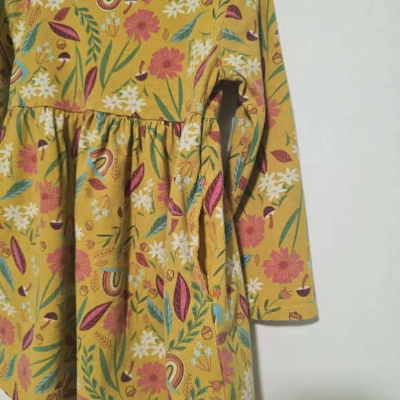 Toddler Girl 2T Fall Dress Mustard Yellow/ Pants - Picture 10 of 13